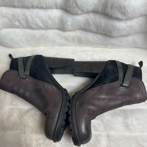 Rebels leader taupe and black suede ankle boots with strap buckle EUR SZ 39 - Picture 6 of 10